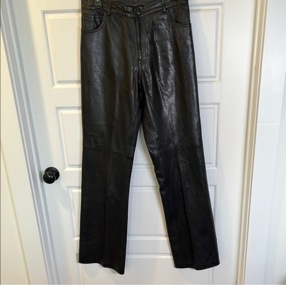 Workshop Genuine Leather Pants Size 10 Straight Leg